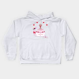 Happy Birthday on a Valentine's Kids Hoodie